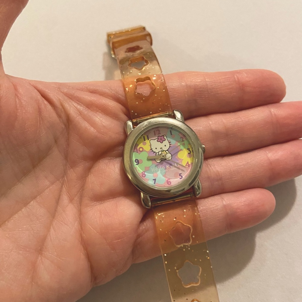 Rare- Hello Kitty sparkle Sanrio jelly band watch